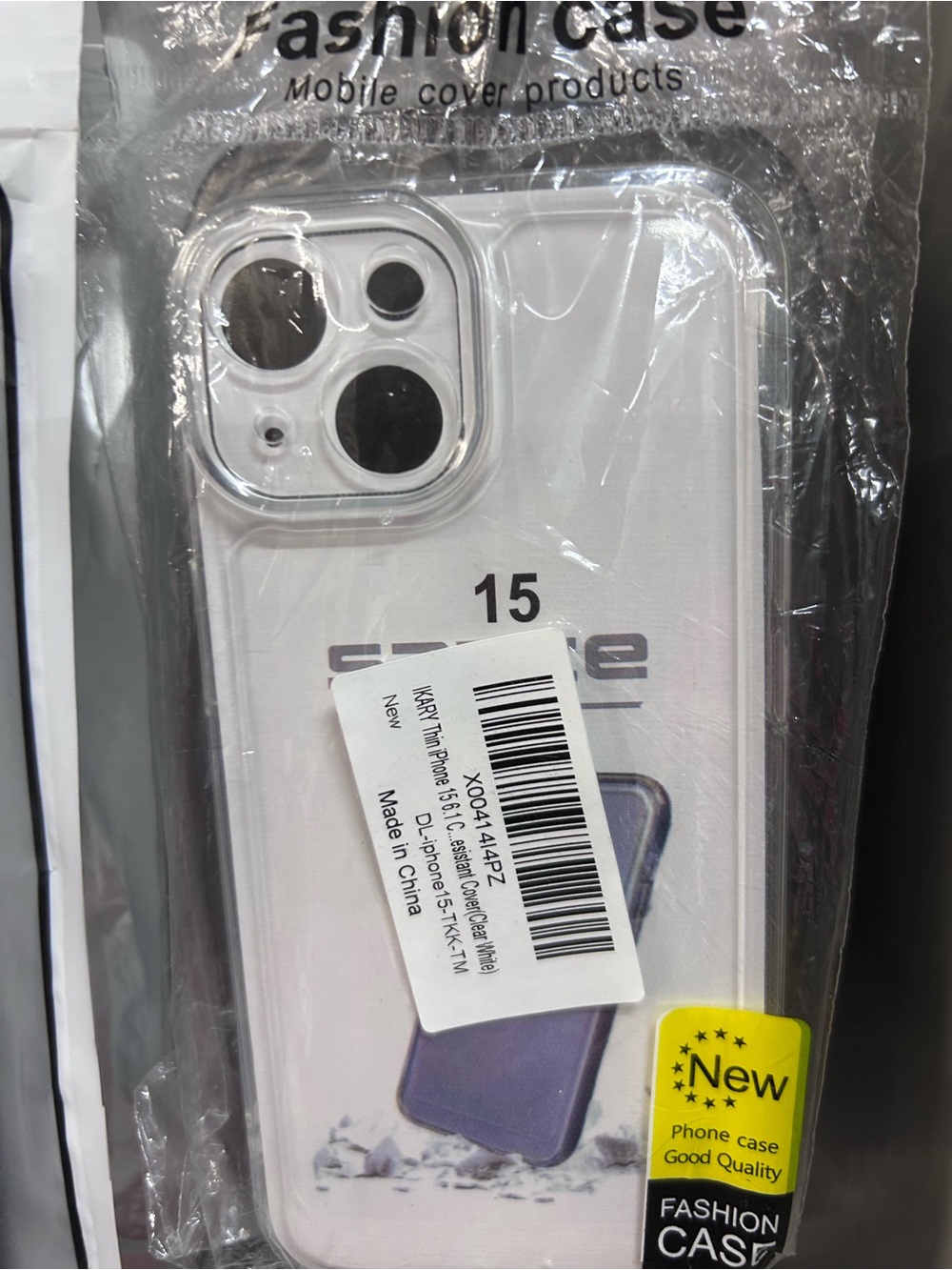 Clear White Phone Case - Unbranded I phone 15/get all 3
